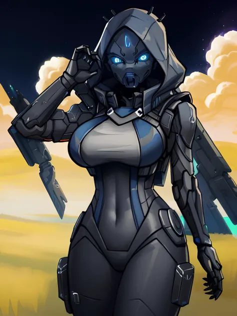 <lora:exo stranger v3:0.8>, exo stranger standing in a field, large boobs, looking at the viewer, detailed, masterpiece, detaile...