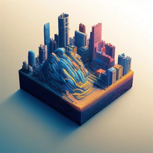 duskametric15 microworlds post apocalyptic isometric cutaway scenery landscape of a city on a venus, vaporwave elements,  postmodern concept art, artstation, 8k,  octane render, vibrant colors, trending on deviantart duskametric15 microworlds