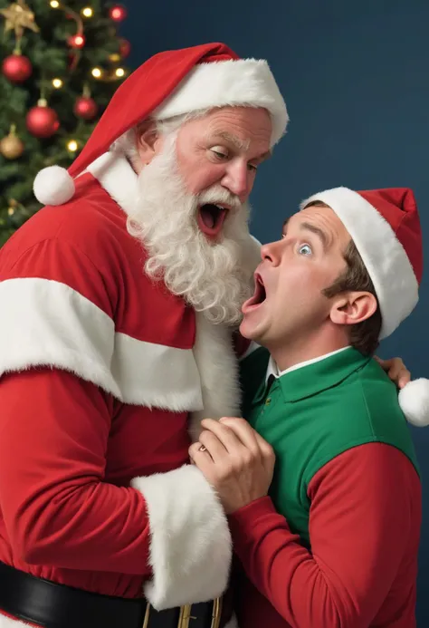 Santa choking an elf