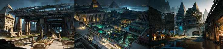 (otherworldly, otherworldly atmosphere, otherworldly appearance), highly insanely detailed, masterpiece, top quality, best quality, highres, 4k, 8k, RAW photo, 
((ancient egyptian theme:1.2)), Hong Kong structure, building, structure, taiwan, korean, 
swir...