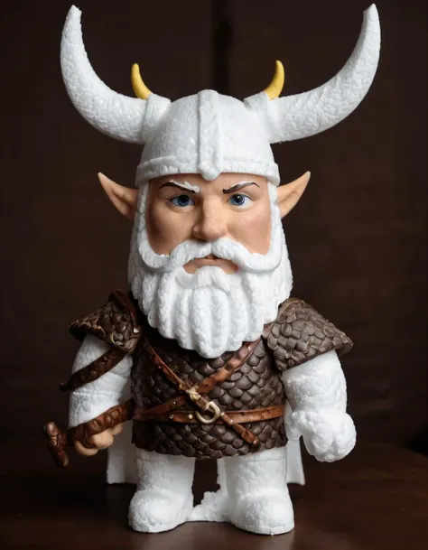 a Viking made of styrofoam