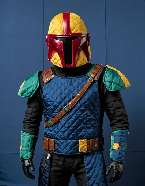 a Bounty Hunter made of Quilted fabric