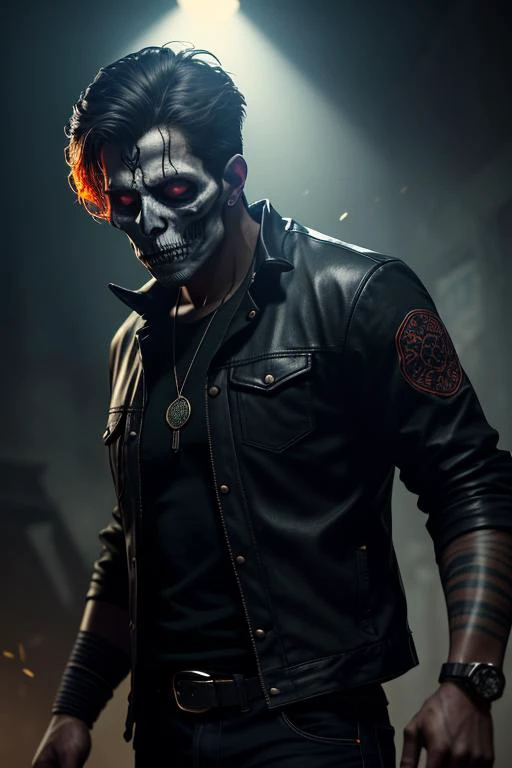 dia de los muertos photorealistic, cinematic lighting, dark atmosphere, volumetric lighting, action pose, epic scene, lots of fi...