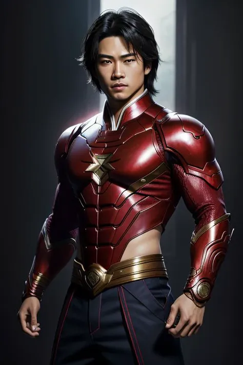 (8k, raw photo, best quality, masterpiece:1.2), ultra detailed, official art, photo-realistic:1.37, upper body shot, marvel shan...