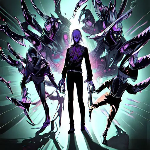 makima (chainsaw man), standing on bunch of villians, insanevoid