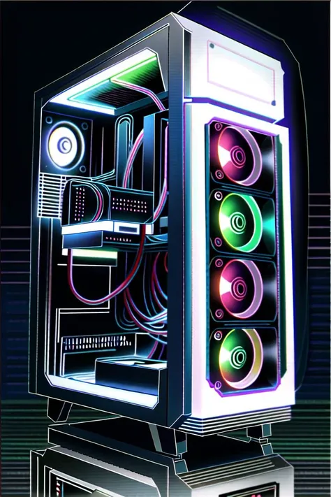 <lora:PurifierAI:.9>PurifierAI, pc computer case, intricate, details, RGB with gpu and cpu, touching water with rgb for the cpu