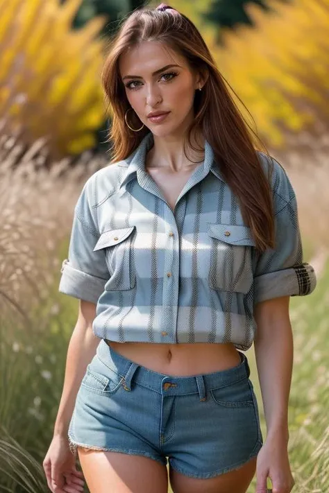 DEN_luweazl_TT,
(walking through a tallgrass meadow wearing (Jean shorts:1.3) and (plaid shirt:1.3), meadow, wild, overgrown, walking,:1.2),
bokeh, f1.4, 40mm, photorealistic, raw, 8k, textured skin, skin pores, intricate details  <lora:epi_noiseoffset2:1>...