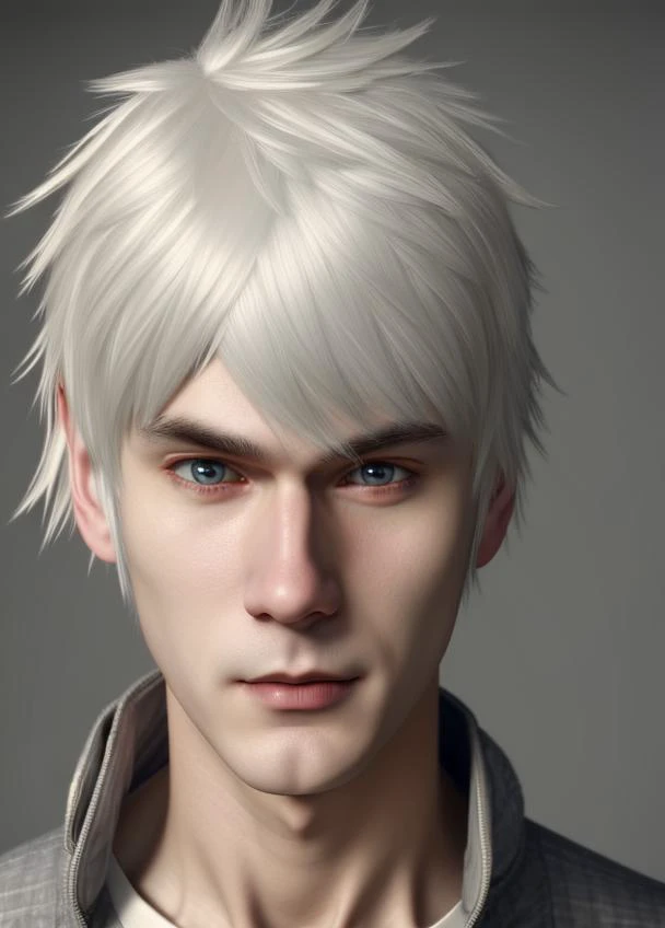 1boy, man, portrait, white_hair, grey_eyes, <lora:nier_brother:0.8>, 8k, masterpiece, absurdres, anime,