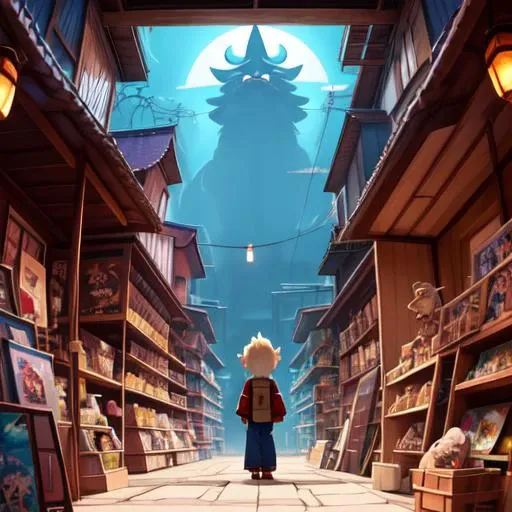 store full of curious collectibles :: incredible, anime, Digital 2D, animated by Kyoto Animation, Studio Ghibli, Miyazaki, AKIRA art style, beautiful, gorgeous, dramatic lighting, rule of thirds, perfect composition, trending on ArtStation, 4k --ar 1:2 --q...
