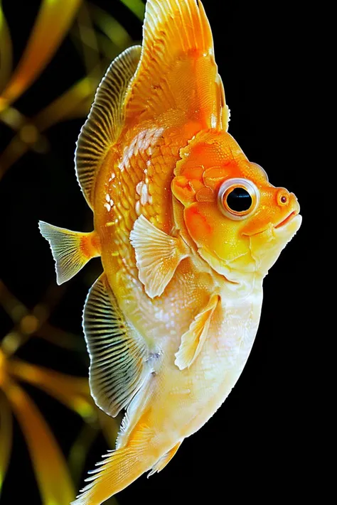 photorealistic photo of a googeyes gold fish, googly eyes, beautiful, (intricate details), unity 8k wallpaper, ultra detailed, aesthetic, perfect lighting <lora:googeyes_v1:0.55>