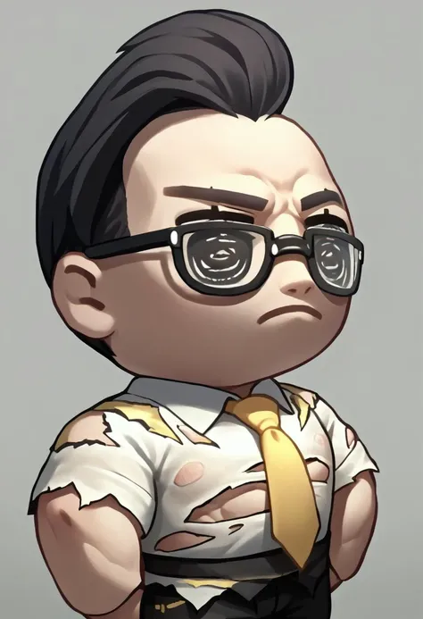 a cartoon character of a man with glasses and a tie