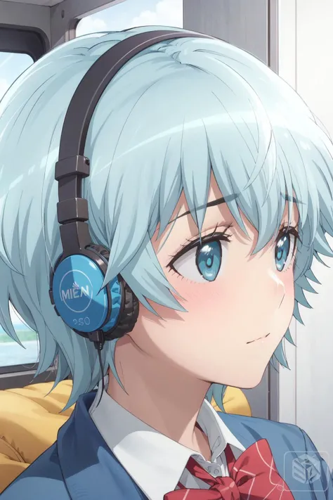 <lora:0020HSCtakekasamiki:1>,takekasamiki,school_uniform,headphone,expressionless,