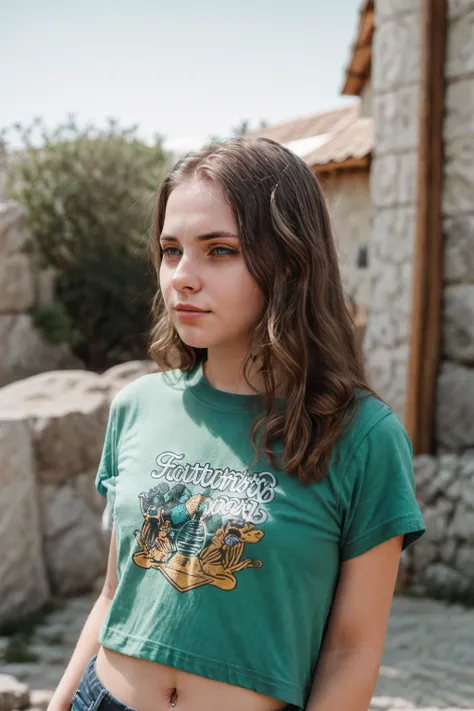 <lora:MistyMundae:0.8>, full color portrait of a young woman, wearing a t-shirt, natural light, RAW photo, subject, 8k uhd, dslr, soft lighting, high quality, film grain, Fujifilm XT3