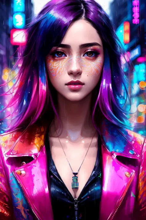 a girl wearing fancy street wear, neo tokyo, centered| intricate| highly detailed| breathtaking beauty| precise lineart| vibrant...