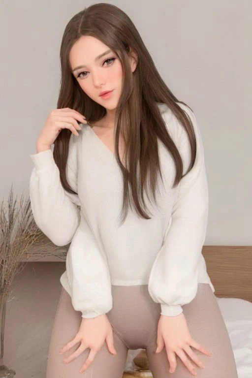 masterpiece of a beautiful girl wetting self on the bed, a puddle mud lies on the sheets. she has long hair, pp clothes (eyecontact:1.1) brown slime dripping from the pantyhose in JJROOM, scenery,