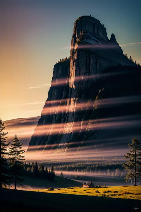 a close up of a mountain with a very tall mountain in the background