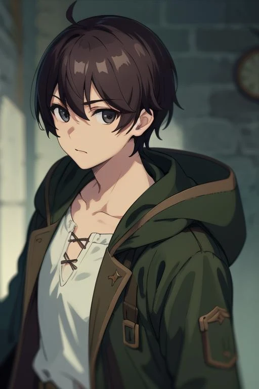 masterpiece, best quality, high quality, 1boy, solo, male focus, looking at viewer, , depth of field, <lora:noir_stalgia:0.78>, noir_stalgia, brown hair, black eyes, coat