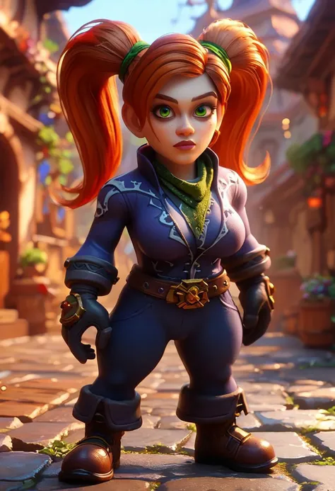 score_9, score_8_up, score_7_up, source anime, anime screencap, masterpiece, expressive eyes, perfect face, cinematic lighting, volumetric lighting, Expressiveh, gnome girl from warcraft, (Monk) ,long ginger hair with two ponytails, oiled skin, voluptuous,...