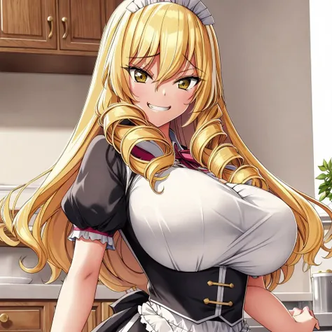 masterpiece,best quality,finely detailed,high resolution,extremely delicate and beautiful,Makina_leblanchette,1girl, evil grin, dirndl,kitchen,indoors,<lora:GoodHands-vanilla:1>,<lora:Makina_LeBlanchette-10:0.8>,