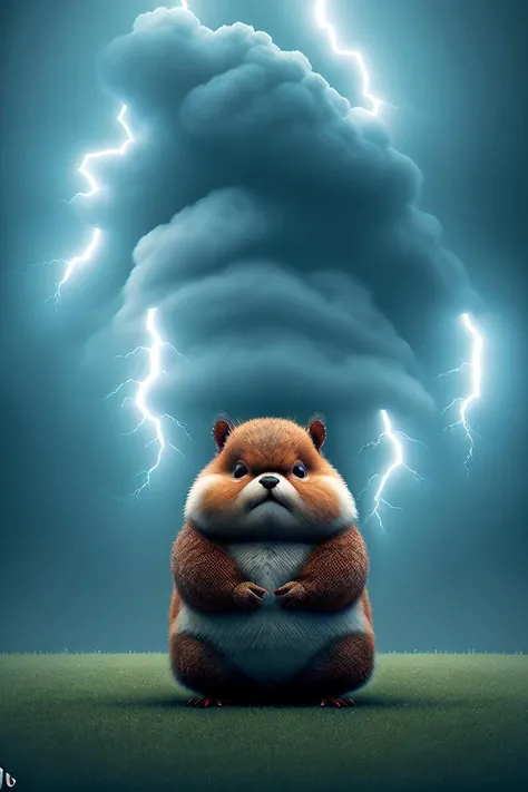 <lora:fat:1.0> squirrel, furry, kung fu stance, fighting pose, raised arms, raised paws,
 <lora:LightningPunkAIv2.1:1.0> LightningPunkAI, sparks, lightning, thunderclouds, storm, static electricity, 
 <lora:add_detail:1.0> leaves, nuts, trees, forest backg...