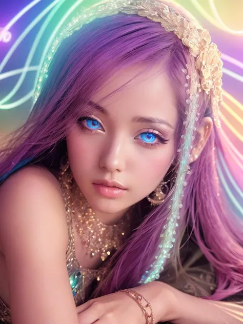 (best quality, masterpiece:1.2),ultra detailed,(photo realistic:1.4),solo,cute girl,gradient_background,(detailed eyes:1.1),(bea...