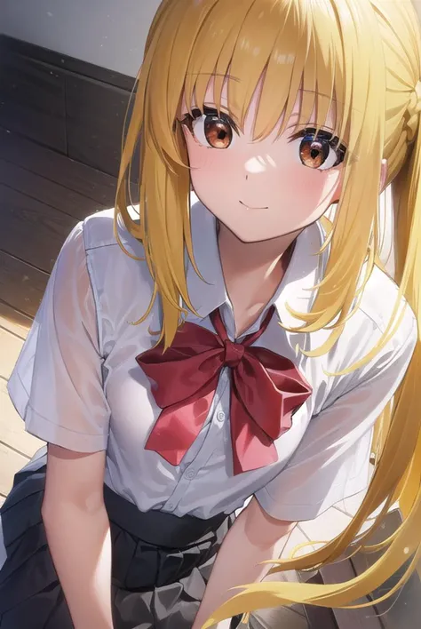 nijikaijichi, <lyco:nijikaijichi-lyco-nochekaiser:1>, 
nijika ijichi, ahoge, (yellow hair:1.5), (brown eyes:1.5), long hair, one...