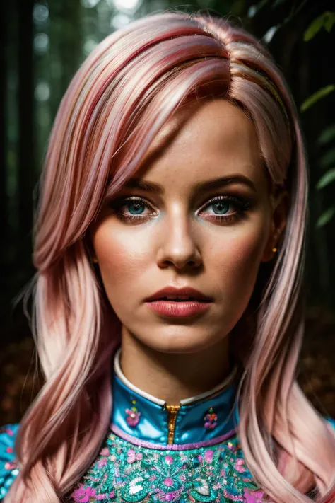 A stunning intricate full color up close portrait of ebk, dressed as barbie, epic character composition, by ilya kuvshinov, alessio albi, nina masic, sharp focus, natural lighting, subsurface scattering, f2, 35mm, <lora:ElizabethBanks-RealVision-V1.0:1>