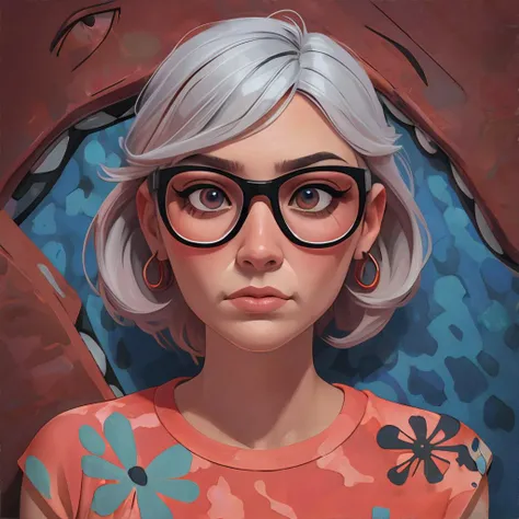 <lora:pseudoamandavisell:0.7>, avisell_style, portrait of a woman wearing coral camouflage T-shirt, glasses || <lora:pseudoamandavisell:0.2>, avisell_style, masterpiece, 8k, high resolution, shallow depth of field, sharp focus