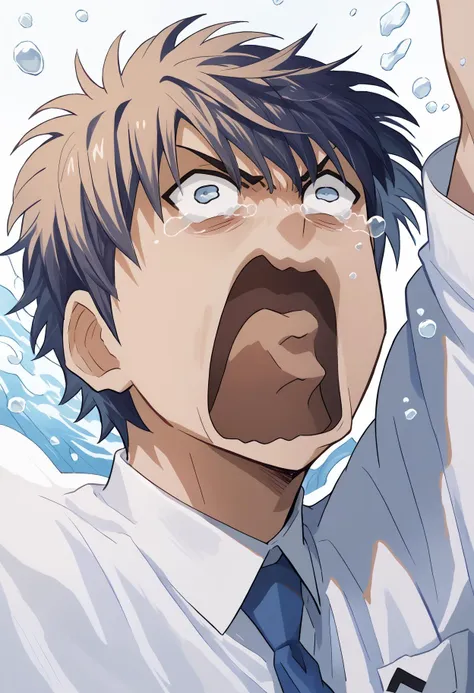 anime image of a man with a surprised expression on his face