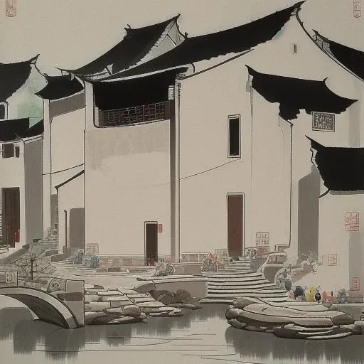 Wu Guanzhong's White Walls and Tiles – Modern Chinese Ink Art