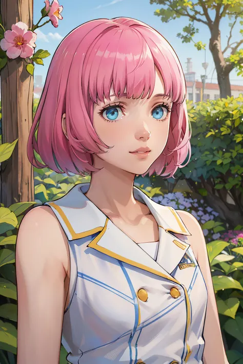 (solo, 1girl), (absurdres, highres, official wallpaper, poster), (masterpiece, best quality:1.2)
 <lora:CRin:0.8>
CRin, short hair, upper body portrait, garden