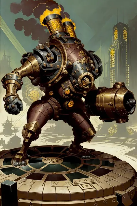 ( An ( [ Alphonse Muchas | Anders zorns  ] )  
[ stunning | astonishing | exquisite ]  
( art deco ) masterpiece )
(with:0.9) the  ( full body ) portrait 
of  an ( [ ominous | gloomy ] but ( [ luxurious | lustrous  | beautiful ] )  )
biomechanical  ( pirat...