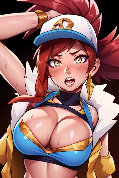 (masterpiece, best quality),  intricate details,
1girl, <lora:Akali_KDA_Prestige:0.8> Akali kda prestige, cleavage, 
sweaty, boob sweat, hot,