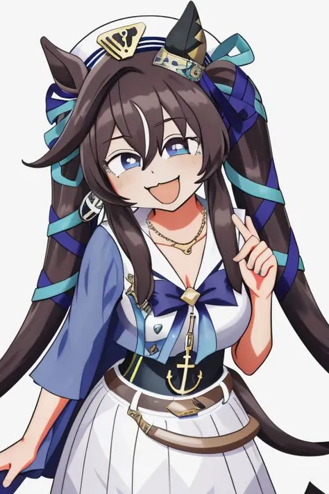 umamusume , ( ( kanikama, vivlos (umamusume) , 1 girl ), evil smile ) , standing