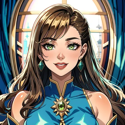 ((masterpiece), best quality, high quality, professional quality, highly detailed, highres, perfect lighting, natural lighting), portrait, Goddess, Short, Fit, Diamond-Shaped Face, Olive Skin, Black Hair, amber Eyes, Straight Nose, Full Lips, Receding Chin...