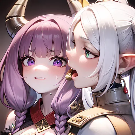 (masterpiece, best quality, ultra detailed), (detailed background, complex background:1.2), (perfect face, detailed face), full-face blush, tasteofaliar, sweat,
,<lora:tasteofaliar:0.3>,multiple girls,2girls,ADDCOMM
<lora:aura:0.8>, aura, horns, long hair,...