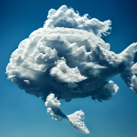 Photorealistic portrait of a cloud shaped like a fish swimming, detailed <lora:Aether_Cloud_v1:1>