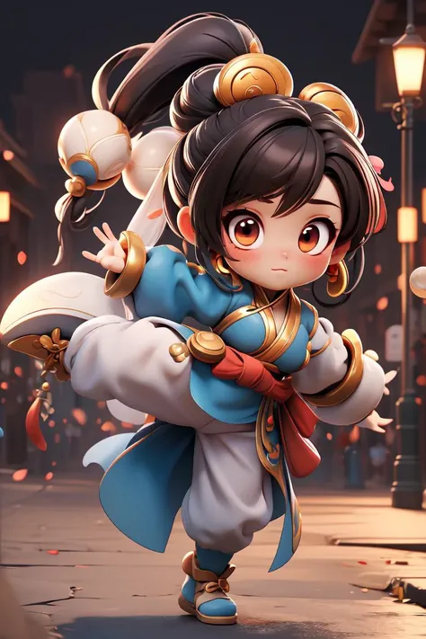 (masterpiece),(best quality), 1girl,chibi, Chun-Li, full body,Street fighting. <lora:Guofeng_mengwan_v1:0.9>