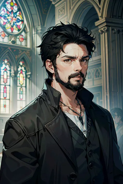 ((ultra detailed, masterpiece, absurdres))
 <lora:TBBButcher:0.8>
TBBButcher, 1boy, short hair, black hair, brown eyes, beard, Gothic Cathedral Interior