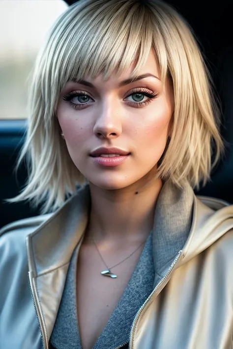 photo of beautiful (emm4m4e-145:0.99), a woman in a (vehicle interior:1.1), perfect hair, wearing (outerwear:1.2), modelshoot style, (extremely detailed CG unity 8k wallpaper), professional majestic (photography by  joel meyerowitz:1.1), (Sony a6600 Mirror...