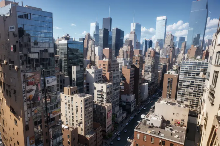 3d, city, new york,