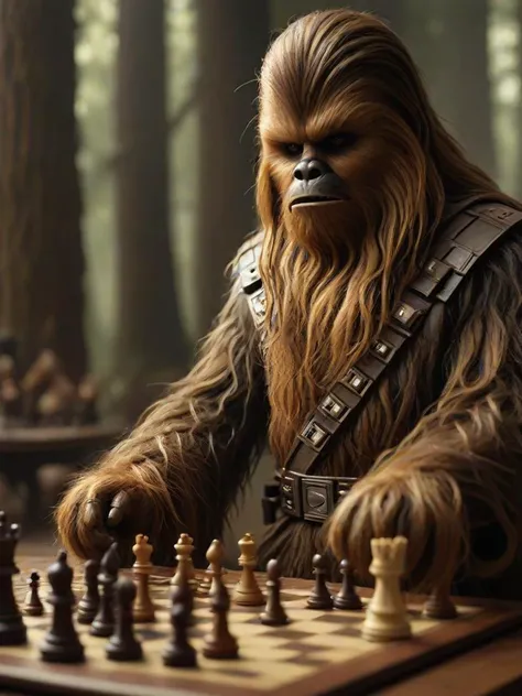 <lora:sdxl_lightning_4step_lora:.35>  an angry wookie playing chess, absolutely furious