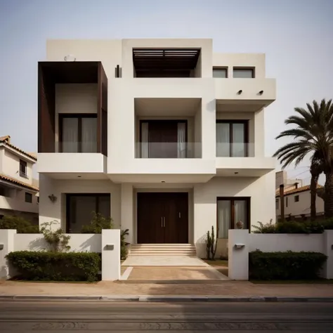 a view of a modern house with a lot of windows