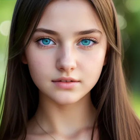 portrait of a teenager girl, perfect green blue eyllow eyes, raw image, best quality, atmospheric scene, closeup sydeboob, (detailed beautiful face, detail skin texture, ultra-detailed body:1.1), diffuse lighting, natural soft colors, hyperrealistic,