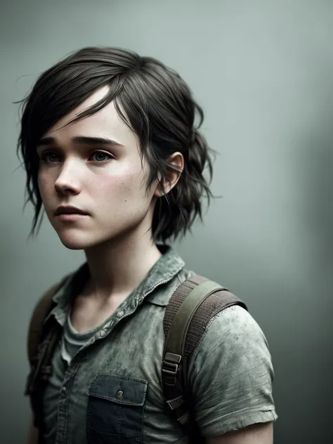Ellen Page as Ellie from the Last of Us , natural skin texture, 24mm, 4k textures, soft cinematic light, adobe lightroom, photolab, hdr, intricate, elegant, highly detailed, sharp focus, ((((cinematic look)))), soothing tones, insane details, intricate det...