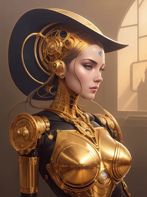 golden ratio, robot witch, (gorgeous face:1.2), (gorgeous body:1.2), highly detailed, INTRICATE, centered, digital painting, artstation, concept art, smooth, sharp focus, illustration, artgerm, donato giancola, joseph christian leyendecker, les edwards, ed repka, WLOP