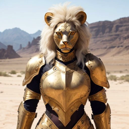 paladin girl, full body, perfect face, gold armor, lion armor, intricate details, high quality, photorealism, cinematographic shooting 8k, cinematic,