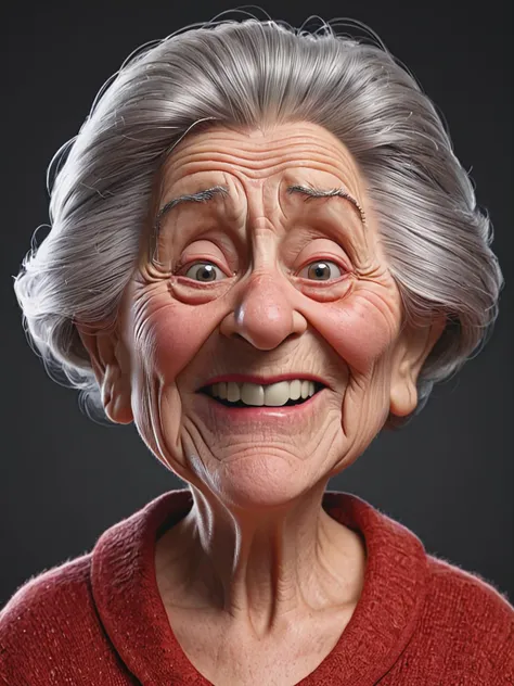 an old woman with a smile on her face