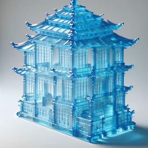 <lora:ral-blueresin:1> Ral-blueresin, pagoda