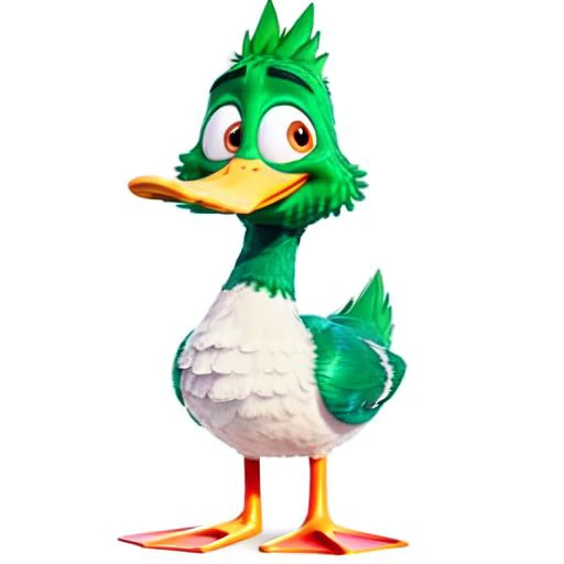 <lora:BirdMovie:0.7> Dax, male, duck, best quality, masterpiece, smile, full body, standing, detailed, fluff, feathers,